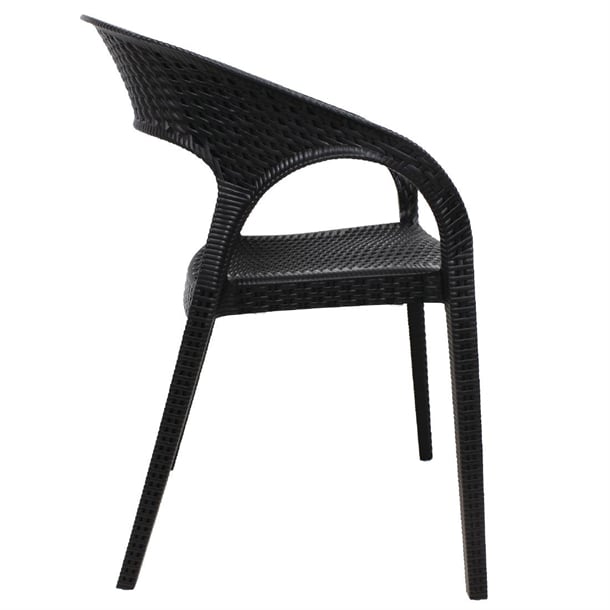 Bolero PP Rattan Wraparound Armchairs (4 Pack) gr363