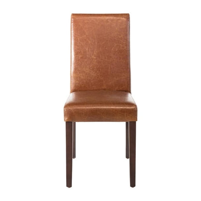 Bolero Faux Leather Dining Chair Antique Tan (2 Pack) gr368