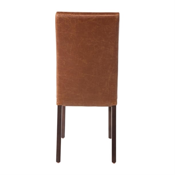 Bolero Faux Leather Dining Chair Antique Tan (2 Pack) gr368