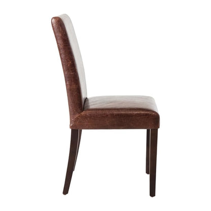 Bolero Faux Leather Dining Chair Antique Brown (2 Pack) gr369