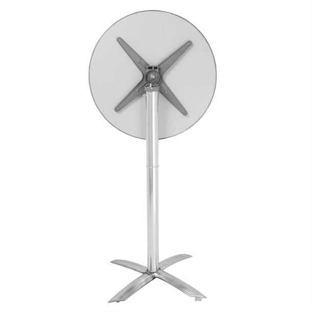 Bolero Round Flip Top Poseur Table Stainless Steel 600mm gr396