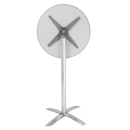 Bolero Round Flip Top Poseur Table Stainless Steel 600mm gr396