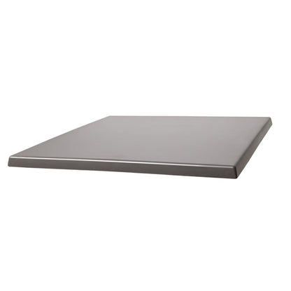 Werzalit Pre-drilled Square Table Top  Dark Grey 700mm gr636