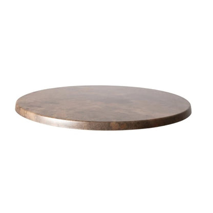 Werzalit Pre-drilled Round Table Top  Rust Brown 700mm gr639