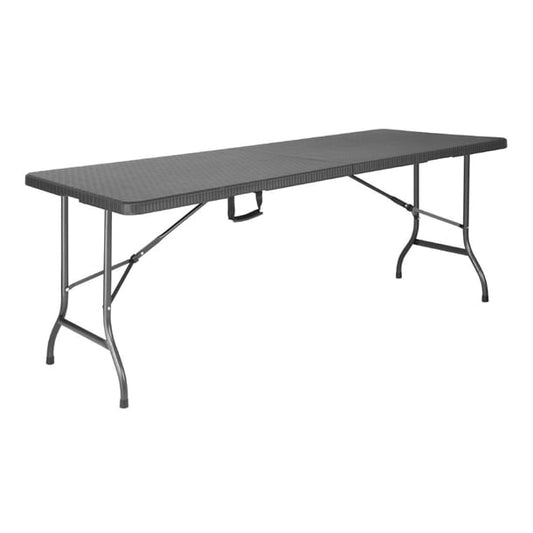 Bolero Rattan Rectangular Centre Folding Table Black 6ft gr770