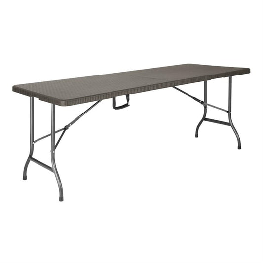 Bolero Rattan Rectangular Centre Folding Table Brown 6ft gr771