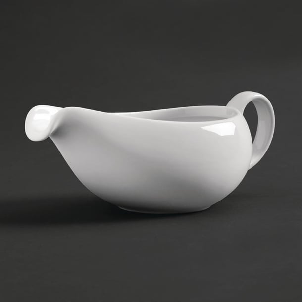 Royal Porcelain Classic White Gravy Boat 380ml (2 Pack) gt932