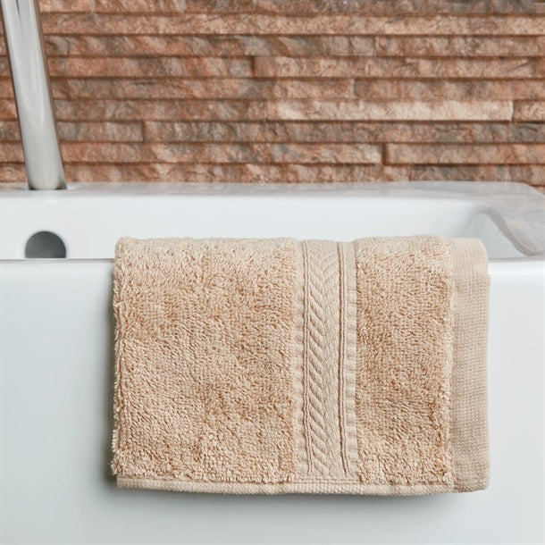 Mitre Essentials Nova Face Cloth Beige (10 Pack) hb624