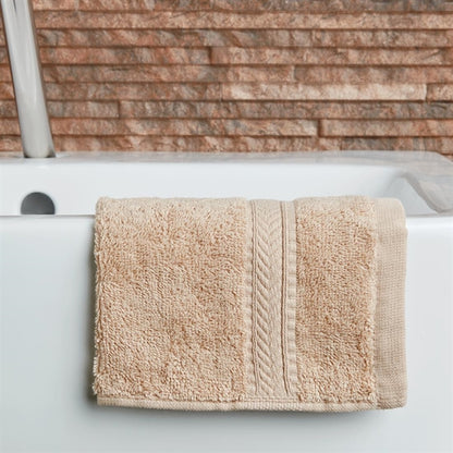 Mitre Essentials Nova Face Cloth Beige (10 Pack) hb624