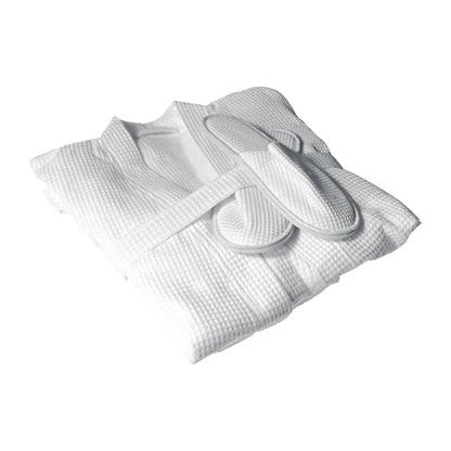 Mitre Essentials Honeycomb Bathrobe and Slipper Set p_hb540