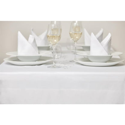 Mitre Luxury Satin Band Napkins Cotton White (10 Pack) hb559