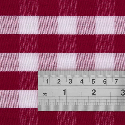 Comfort Gingham Tablecloths Red and White p_hb581