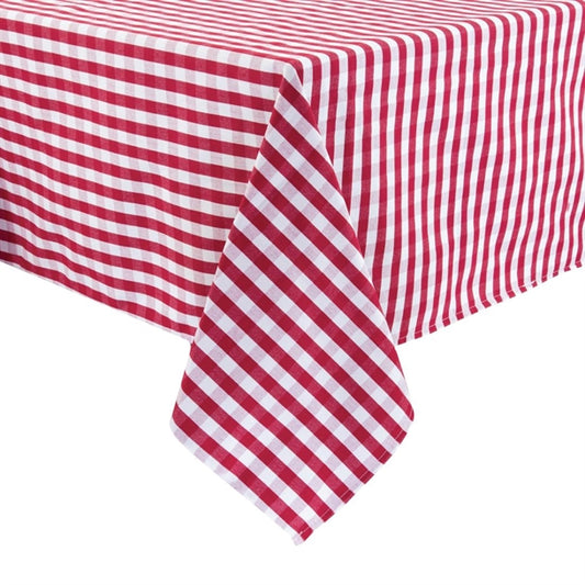 Comfort Gingham Tablecloths Red and White p_hb581