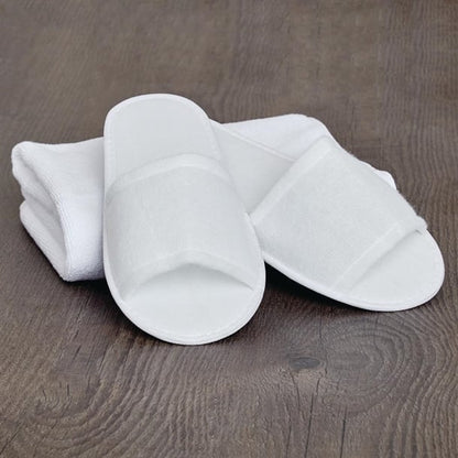 Mitre Essentials Slipperlite Open Toe Slippers White hr095