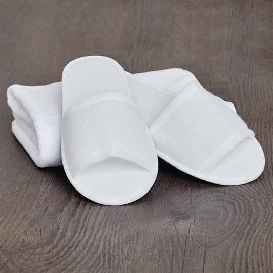 Mitre Essentials Slipperlite Open Toe Slippers White hr095