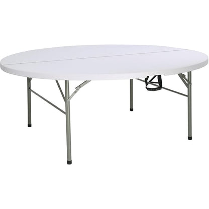 Bolero Round PE Centre Folding Table White 6ft hc270