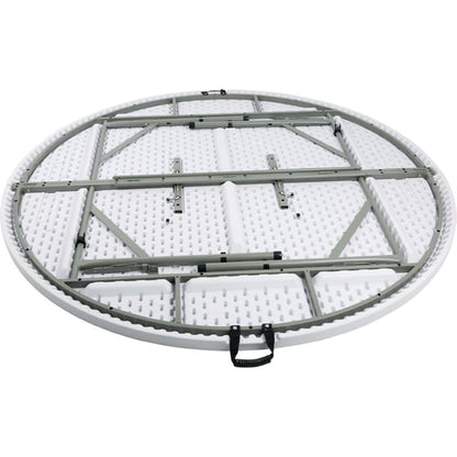 Bolero Round PE Centre Folding Table White 6ft hc270
