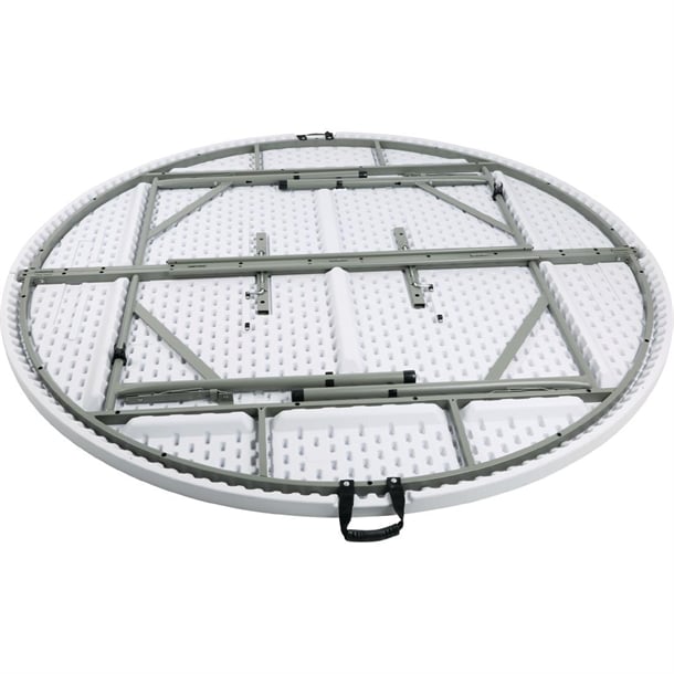 Bolero Round PE Centre Folding Table White 6ft hc270