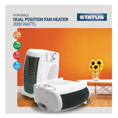 Status Portable Dual Position Fan Heater 2kW hc272