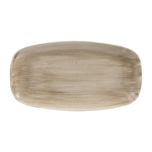 Churchill Stonecast Patina Antique Rectangular Plates Taupe 355mm (6 Pack) hc798
