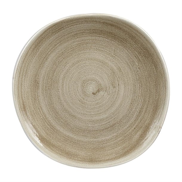 Churchill Stonecast Patina Antique Organic Round Plates Taupe 264mm (12 Pack) hc801