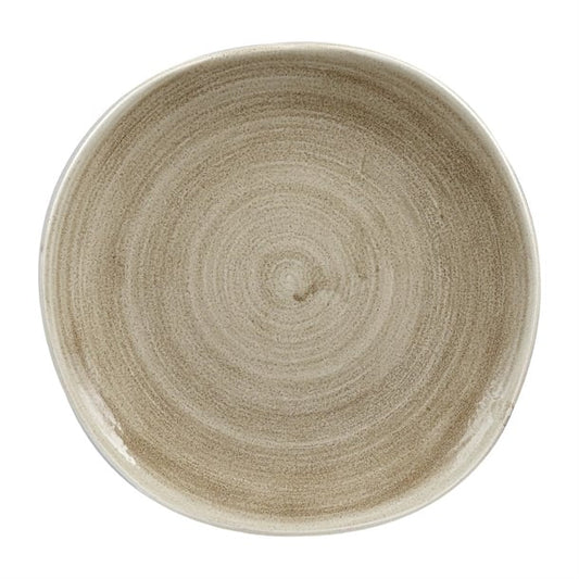 Churchill Stonecast Patina Antique Organic Round Plates Taupe 264mm (12 Pack) hc801