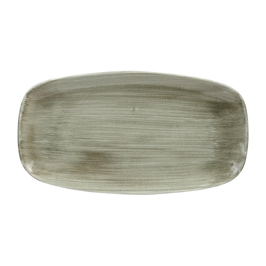 Churchill Stonecast Patina Antique Rectangular Plates Green 355mm (6 Pack) hc818
