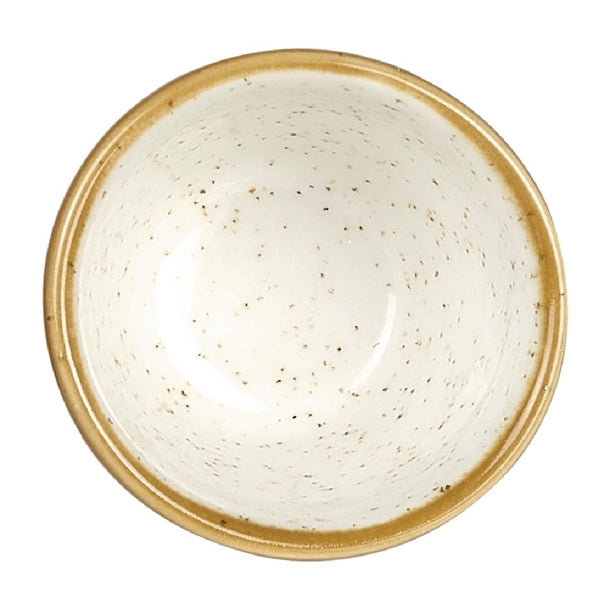 Churchill Stonecast Round Dip Pots Barley White Ripple 57ml (12 Pack) hc829