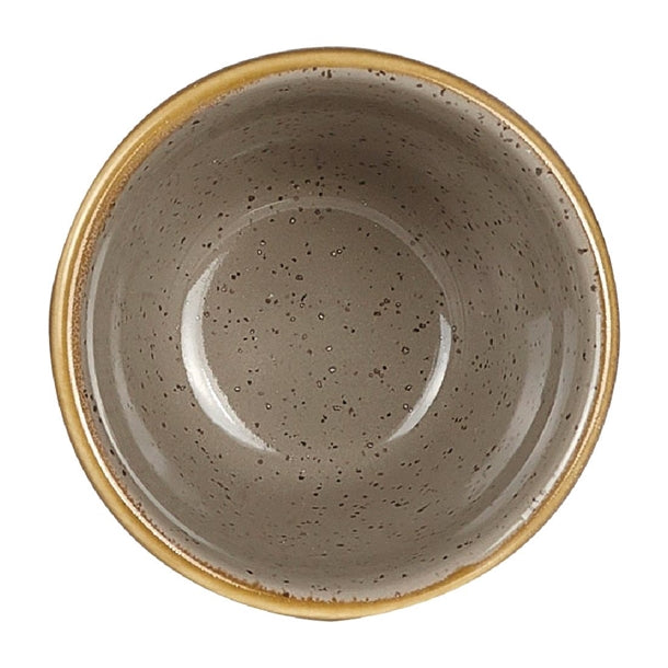 Churchill Stonecast Round Dip Pots Peppercorn Grey Ripple 57ml (12 Pack) hc832