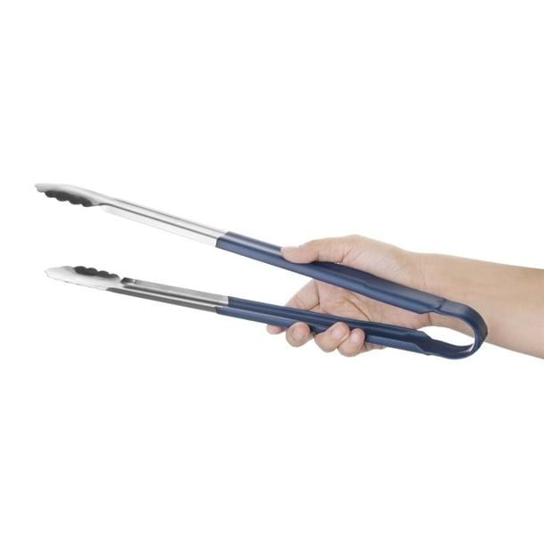 Hygiplas Colour Coded Serving Tong Blue - 405mm hc849