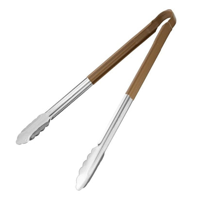 Hygiplas Colour Coded Serving Tong Brown 405mm hc850