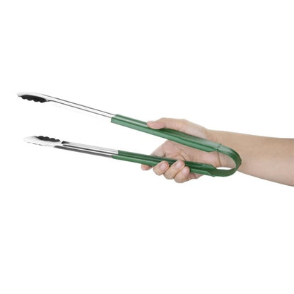 Hygiplas Colour Coded Serving Tong Green 405mm hc851