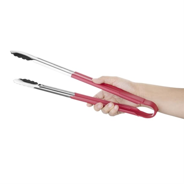 Hygiplas Colour Coded Serving Tong Red 405mm hc854