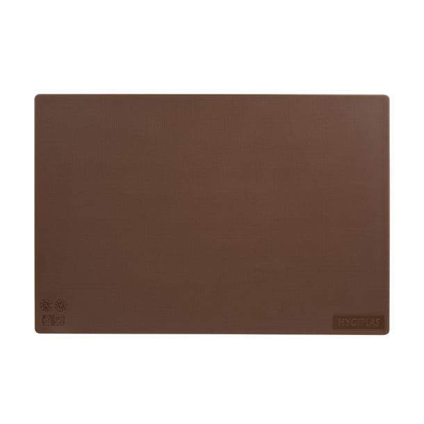 Hygiplas Low Density Antibacterial Chopping Board Brown 450x300x10mm hc857