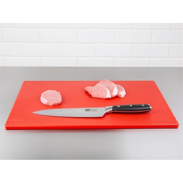 Hygiplas Low Density Antibacterial Chopping Board Red 450x300x10mm hc859