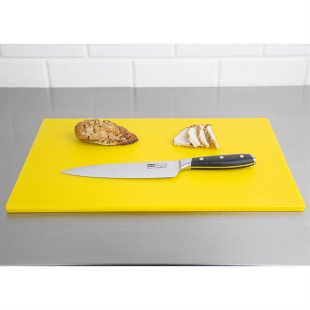 Hygiplas Low Density Antibacterial Chopping Board Yellow 450x300x10mm hc861