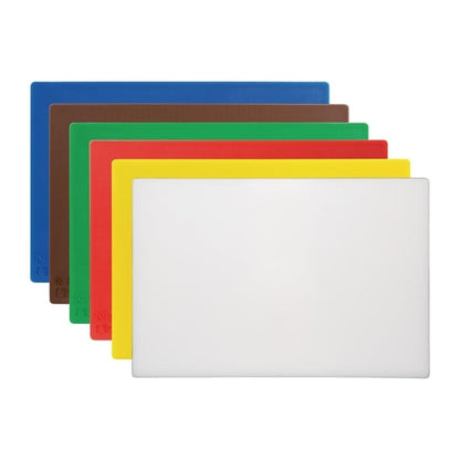 Hygiplas High Density Antibacterial 6-Piece Chopping Board Set 450x305x12mm hc862