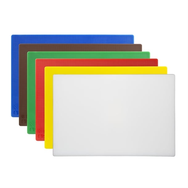 Hygiplas Low Density Antibacterial 6-Piece Chopping Board Set 450x300x10mm hc870