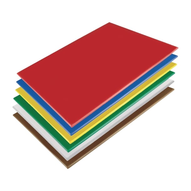 Hygiplas Low Density 6-Piece Chopping Board Set 600x450x10mm hc879