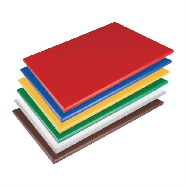 Hygiplas Low Density 6-Piece Chopping Board Set 600x450x20mm hc880