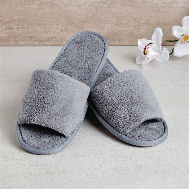 Mitre Comfort Vienna Open Toe Slippers Grey hr097