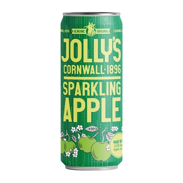 Jolly's Cornish Sparkling Apple Juice Cans 250ml (24 Pack) hn941