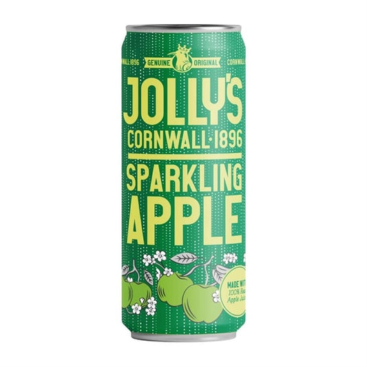 Jolly's Cornish Sparkling Apple Juice Cans 250ml (24 Pack) hn941