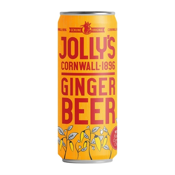 Jolly's Cornish Ginger Beer Cans 250ml (24 Pack) hn943