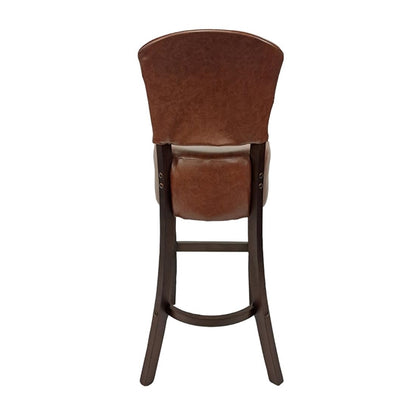 Hanoi Bar Chair in Dark Walnut with Bison Espresso Vinyl hp775