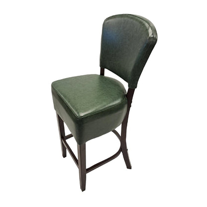 Hanoi Bar Chair in Dark Walnut with Bison Cedar Vinyl hp776