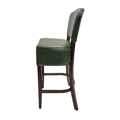 Hanoi Bar Chair in Dark Walnut with Bison Cedar Vinyl hp776
