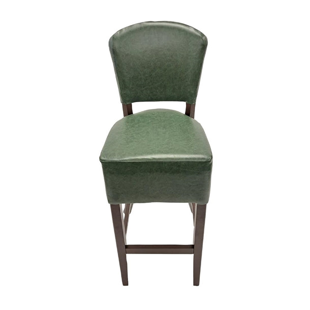 Hanoi Bar Chair in Dark Walnut with Bison Cedar Vinyl hp776