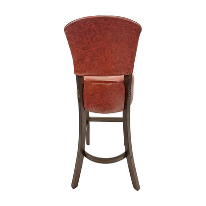 Hanoi Bar Chair in Dark Walnut with Bison Bordeaux Vinyl hp777