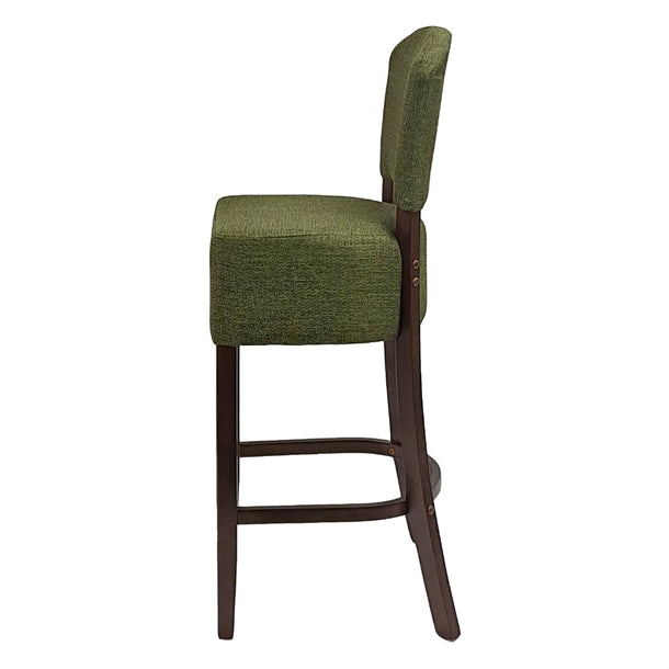 Hanoi Bar Chair in Dark Walnut with Shetland Forest Seatpad hp778